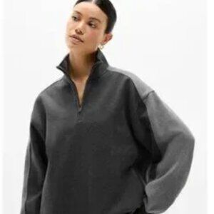 Le sweat peau de pêche col cordon | Contemporaine | Chandails en Coton